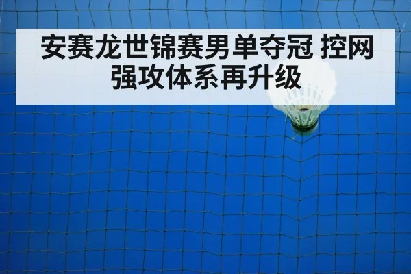 安赛龙世锦赛男单夺冠 控网强攻体系再升级